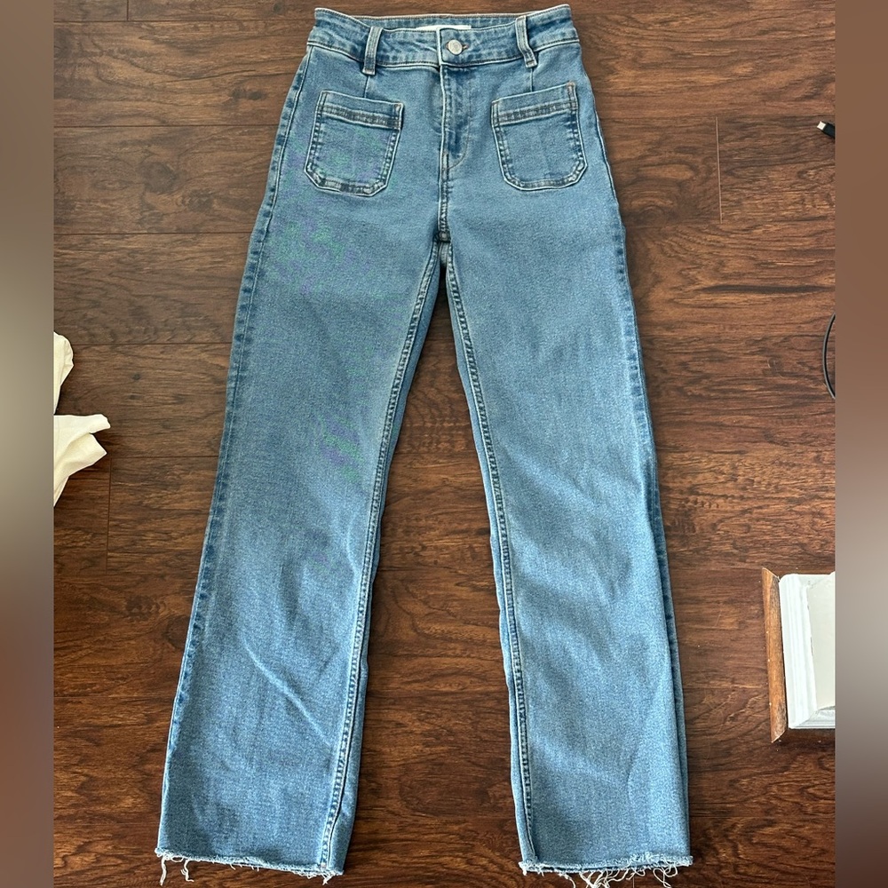 Mango Flared Patch Pocket Jean